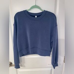Lululemon Perfectly Oversized Cropped Softstreme Crewneck (Mineral Blue)